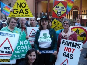 Pauline Tyrrell at "No CSG Rally' on 1 May 2012