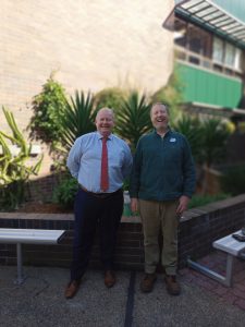 Principal Victor Newby and Councillor Charles Jago at Concord High School