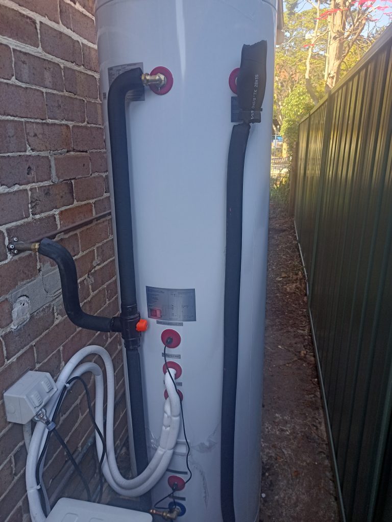 215 litre tank with insulated pipework