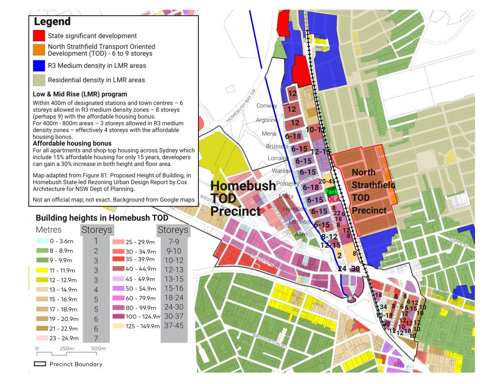Overview of new zoning rules in Homebush, North Strathfield and Concord West